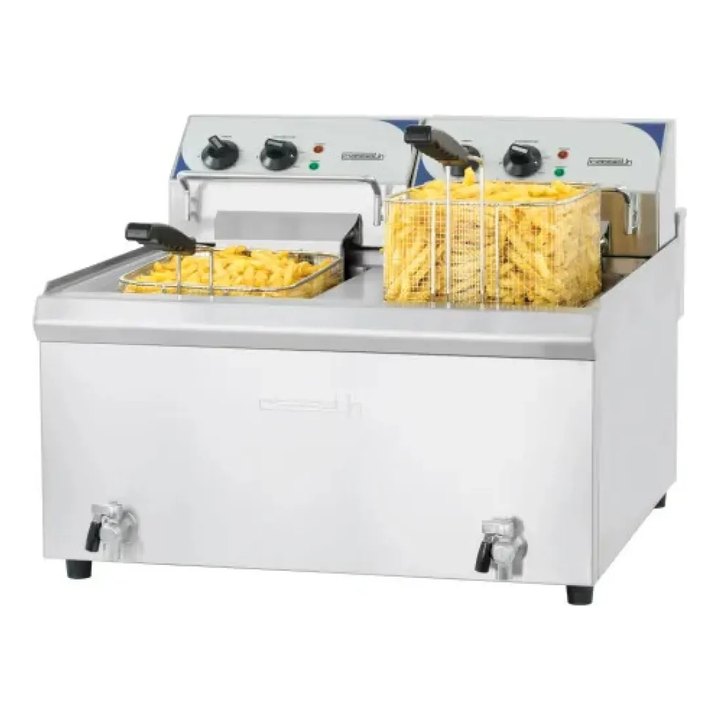 Dubultais friteris ar krānu 10+10L, 2x9 kW