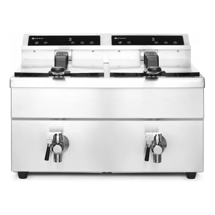Friteris indukcijas ar izteces krānu - 2 x 8 l